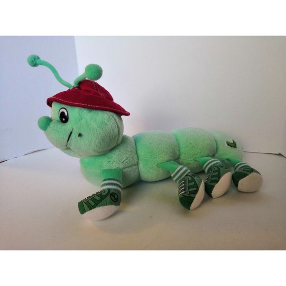 Lotsa Lotsa Legs Caterpillar Plush Toy 1999 Commonwealth 10" Green 8 Legs - Picture 3 of 8